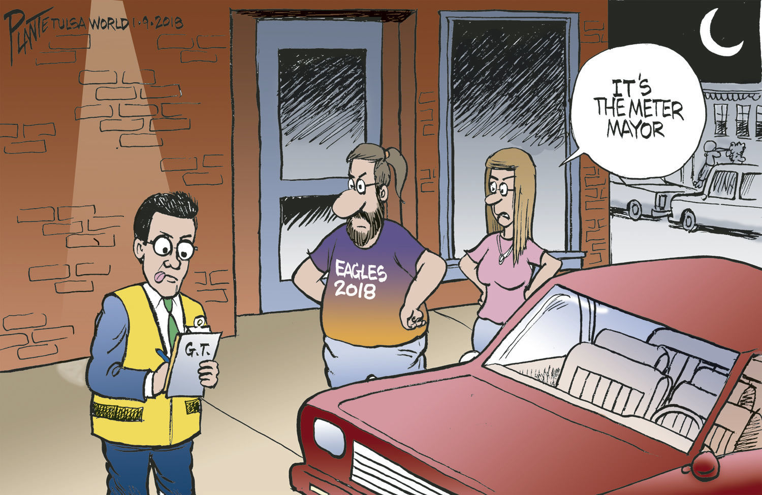 Bruce Plante Cartoon: Tulsa Parking meters